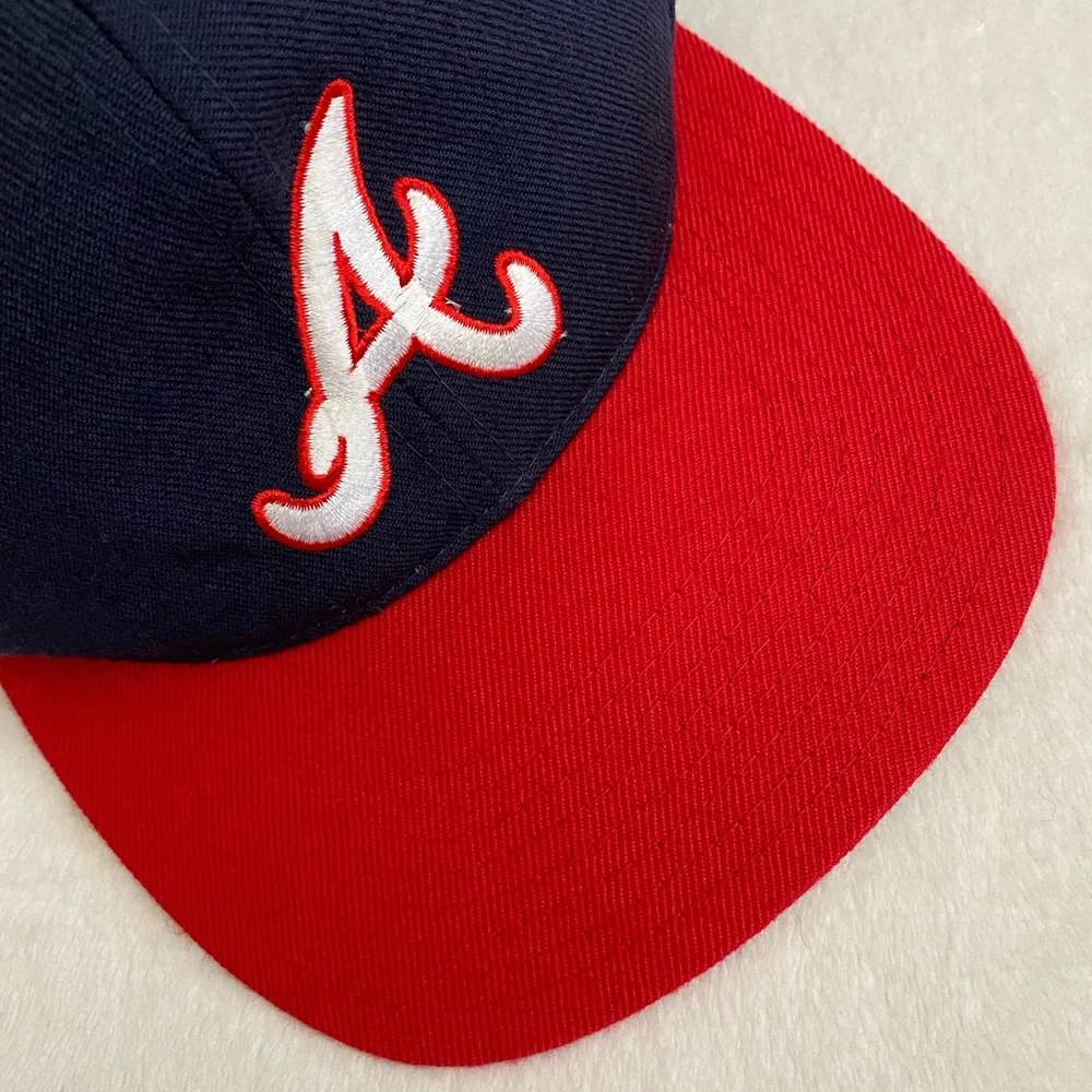 {VTG} Genuine Merchandise American Needle | Atlanta Braves Spellout Snapback Hat - Picture 13 of 15